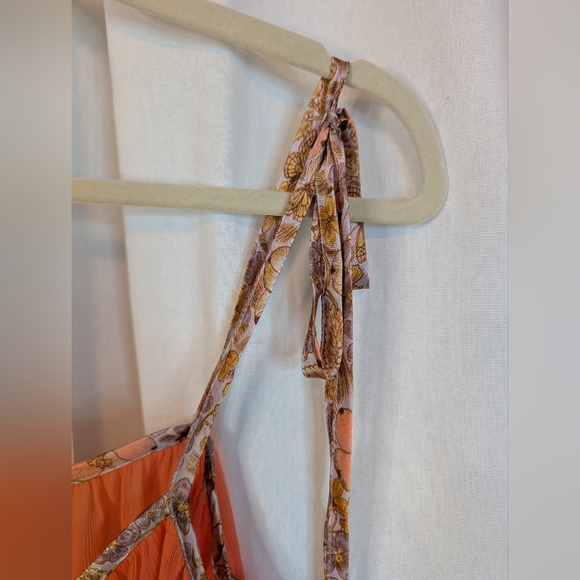 Free People Intimately Bali Sweet Nothing Slip Mini Dress Lingerie Coral Small - Picture 6 of 8